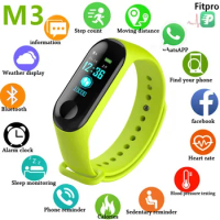 M3 Smart Watch Digital Bracelet with Heart Rate Monitoring Running Pedometer Colour Counter Health wristbands 2023