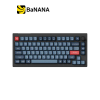 คีย์บอร์ดเกมมิ่ง Keychron Gaming Keyboard V1 Max Swappable RGB Backlight Black Knob Version PBT Doub