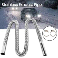 Air Parking Heater Stainless Steel Exhaust Pipe Tube Gas Vent With 2Clamp Fit Air Diesels Tank Car Heaters Accessories