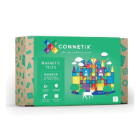 【Connetix 磁樂】澳洲 Connetix 磁力片-102片 彩虹基本組(STEAM 玩具)