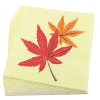 20pcs/lot Creative Lovely Fire red Maple leaf paper Napkins towels for Festival Birthday party decoration&amp;Supplies