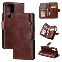 New Style S 22 Ultra 5G Flip Case Leather Wallet Multi Card Slot Book Funda for Samsung Galaxy S22 Case Luxury Shield Galaxy S22