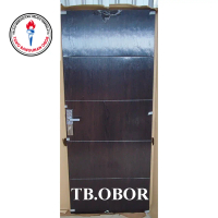 Pintu Baja Kodai TX-08 Kamar Tidur Minimalis Utama Design Motif Garis Salur Horizontal Corak Model K