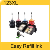 Einkshop 123XL Refillable Ink Cartridge for HP 123 hp123 xl Deskjet 2620 2610 2630 1110 1112 2130 2132 3630 3632 Printer