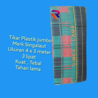 Tikar tenun plastik Jumbo 4 meter X 3 meter Tikar jumbo merk singa laut