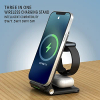 15W 3 in 1 Wireless Charger for Vivo X Note /X Fold / X80 Pro Fast Charging Dock Station Wireless Chargers Stand