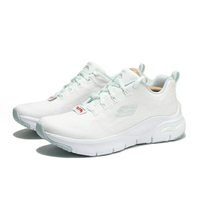 【滿千折百優惠開跑】SKECHERS 慢跑鞋 ARCH FIT 白 編織 休閒 女 (布魯克林) 149414WMNT