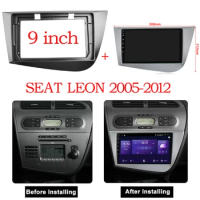 9 INCH Car Radio Fascia for SEAT LEON 2005-2012 Dash Refitting Installation Mount Kit Stereo GPS DVD Panel CD Player Frame Bezel