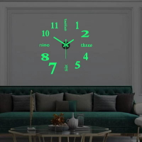 優樂悅~現代簡約掛鐘 客廳創意免打孔時鐘 家用DIY個性 北歐風3D數字鐘掛表
