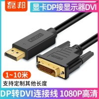 磊邦DP轉DVI轉換線顯卡大DP轉DVI接口顯示器轉換器轉接頭1米1.5米