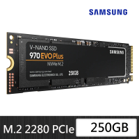 SAMSUNG 三星 搭 2TB HDD ★ 970 EVO Plus 250GB M.2 2280 PCIe 3.0 ssd固態硬碟(MZ-V7S250BW)