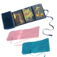 Tarots Oracle Cards Storage Bag Cloth Pink Gray Blue Witch Divination Accessories Jewelry Astrology Dice Storage Bag Pouch