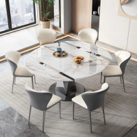 Extendable Round Dining Table Space Savers Center Dressing Table Living Room Stool Juegos De Comedor Multifunction Furniture