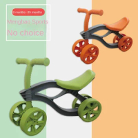 Four-Wheels Scooter 1-3 Years Old Kids Balance Bike Walker Infant Scooter No Pedal Bicycle For Kids Outdoor Ride On Toys Cars