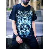 💟 NTS​ A7X Avenged Sevenfold เสื้อยืด ลายวงดนตรี ซิลค์สกรีน ผ้าคอตตอนหนานุ่ม ไม่หดไม่ย้วย สีดำ