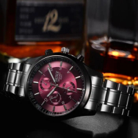 Bosck Men Watch Sports Stainless Steel Hardlex New With Tags Wristwatch Mens Fashion Casual Reloj Hombre Male Quartz-Watch men