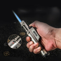 HONEST Indproof waterproof Lighter Cigar Butane Lighters Spray Gun Portable Jet Lighter Kitchen Metal Torch Gas Lighters Outdoor