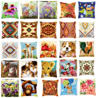 Goose,Pattern , flowers Cross Stitch Cushion Carpet Style Embroidery Kit Cross Stitch Pillow Tapestry cross stitch