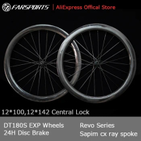 Farsports Revo Disc Brake DT180S EXP SP Central Lock Tubeless Wheelset 24H/24H Carbon Wheels