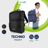 New TORCH Techno Tas Ransel Punggung Pria Wanita Unisex Backpack Sekolah Kuliah Kerja Laptop 15 Inch