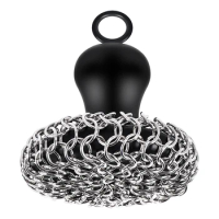 Kitchen Cleaning Ball Brush Pot Net Metal Ring Net Cast Iron Cleaner Chain Nail Washer Can Be Cleaned By Dishwasher