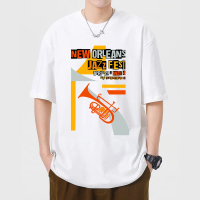 Personalized men's T-shirts Fashionable T-shirts abstract print music art series