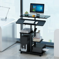 站立式升降電腦桌健康辦公移動工作臺可調節高120/150cm家用環保