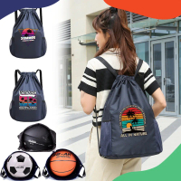Compact Helmet Bag Backpack Pull string bag Oxford cloth material Lightweight Rucksack holiday Patte