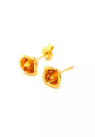 Poh Kong POH KONG 916/22K 3D Yellow Gold Rose Stud Earrings _S