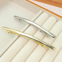 【卡樂熊】簡約金屬波浪一字造型彈簧夾/髮夾(金屬髮飾飾品)