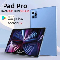New 5G Pad Pro 10.1-inch Tablet 8GB RAM 512GB ROM 2560x1600 FHD Display Dual SIM Dual WiFi 8000mAh Android Tablet