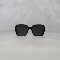 Kacamata CHANEL SQUARE ACETATE TEXT WHITE BLACK SUNGLASSES 100% ORIGINAL