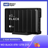 WD_BLACK 8TB 12TB D10 Game Drive for Xbox - Desktop External Hard Drive HDD (7200 RPM) with 1-Month Xbox Game Pass