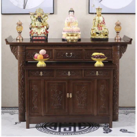 Solid wood altar, incense burner table, altar cabinet, home furnishings, Buddha table, Buddha hall, Bodhisattva altar table