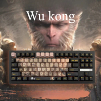 Monkey King Black Mythology Wukong Keycap Cherry Pbt Keycap Multi-Row Game 124Keys Keycap