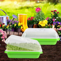 Plants Sprouter Tray Wheatgrass Sprouter Tray Hydroponic Plant Sprouter Tray Kit for Soil-free Wheatgrass Microgreens