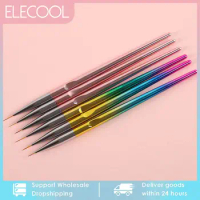 Set Acrylic French Stripe Nail Art Line Painting Pen 3D Tips Manicure slim Line Drawing Pen UV Gel Brushes Painting Tools
