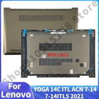 LCD Back Cover For Lenovo YOGA 7-14 Grey Bottom Case 7-14ITL5 14c Rear Lid Back Case Free Screws