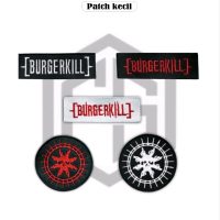 Patch Bordir Jahit Emblem Band Burgerkill Logo Aksesoris Bordir