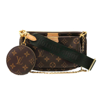 Louis Vuitton LV路易威登 展示品 Multi Pochette 混合式手拿/肩背包(M44813-綠)