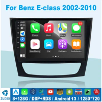 8GB+128GB Carplay 9" DSP Android 13 Car Multimedia Player GPS WIFI Bluetooth RDS Radio For Benz W211 W463 W219 W209 2004-2011