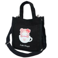 小禮堂 Hello Kitty 帆布手提包 (拿鐵熊咖啡館)