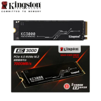 Kingston KC3000 SSD PCIe 4.0 NVMe M.2 Solid State Drive 512G 1024GB 2048GB 4096GB Up to 7000MB/s Internal SSD for Desktop Laptop