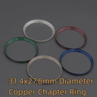 Copper Chapter Ring SKX007 SKX009 SRPD 31.4x27.8mm Hard Inner Ring For NH35 NH36 Movement Seiko Mod Watches for Men Repair Tools