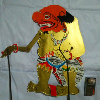 BUTO GLUNDUNG TOKOH WAYANG KULIT BAHAN DUPLEK HALUSAN