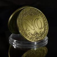 YES NO決策幣魔術硬幣收藏 復古古青銅許愿幸運幣花式金幣銀幣
