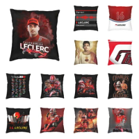 Charles Monaco Formula One Driver Leclercs Cushion Cover Two Side Printing Floor Pillow Case for Living Room Pillowcase