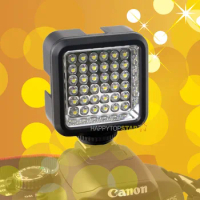 Light Samll 36 LED and Battery and Charger for Camera DV Camcorder Nikon DSLR D800 D600 D4 D7500 D7100 D3 Canon Etc