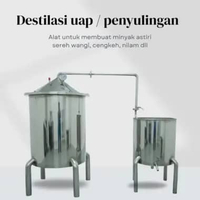 Alat destilasi uap penyulingan Minyak atsiri kapasitas 115 liter - Alat destilasi uap minyak atsiri