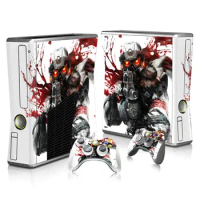 Hot game Whole Body Protective Vinyl Skin Decal Cover for Microsoft Xbox 360 Slim Console controller Skins Wrap Sticker